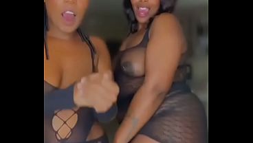 Sexy Ebony Lesbian Kenyan cougars Twerking and flashing tits